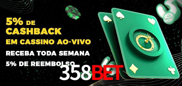 Promoções do cassino ao Vivo 358BET